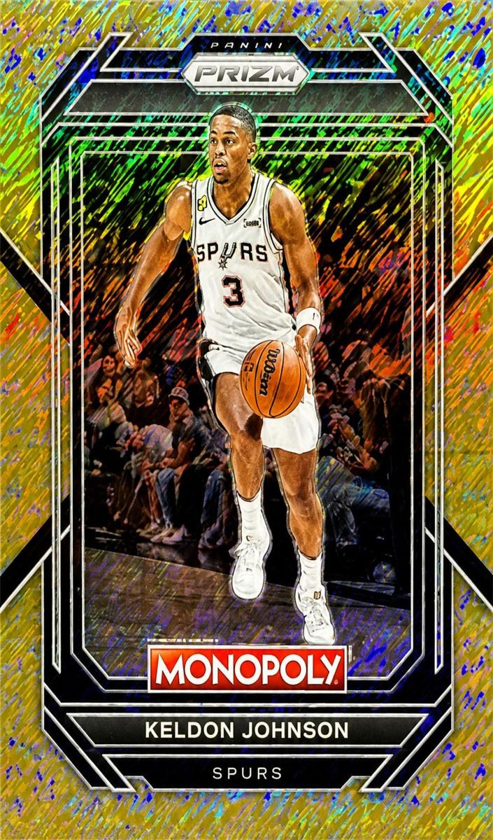 2022 Panini Prizm Monopoly Basketball Gold Money Shimmer Keldon Johnson #79 PSA 10