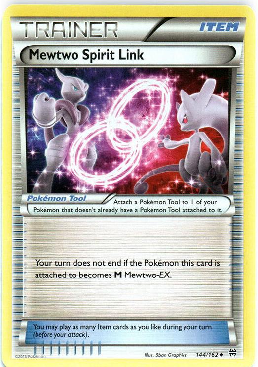 2015 Pokemon XY BREAKthrough Mewtwo Spirit Link #144 PSA 8