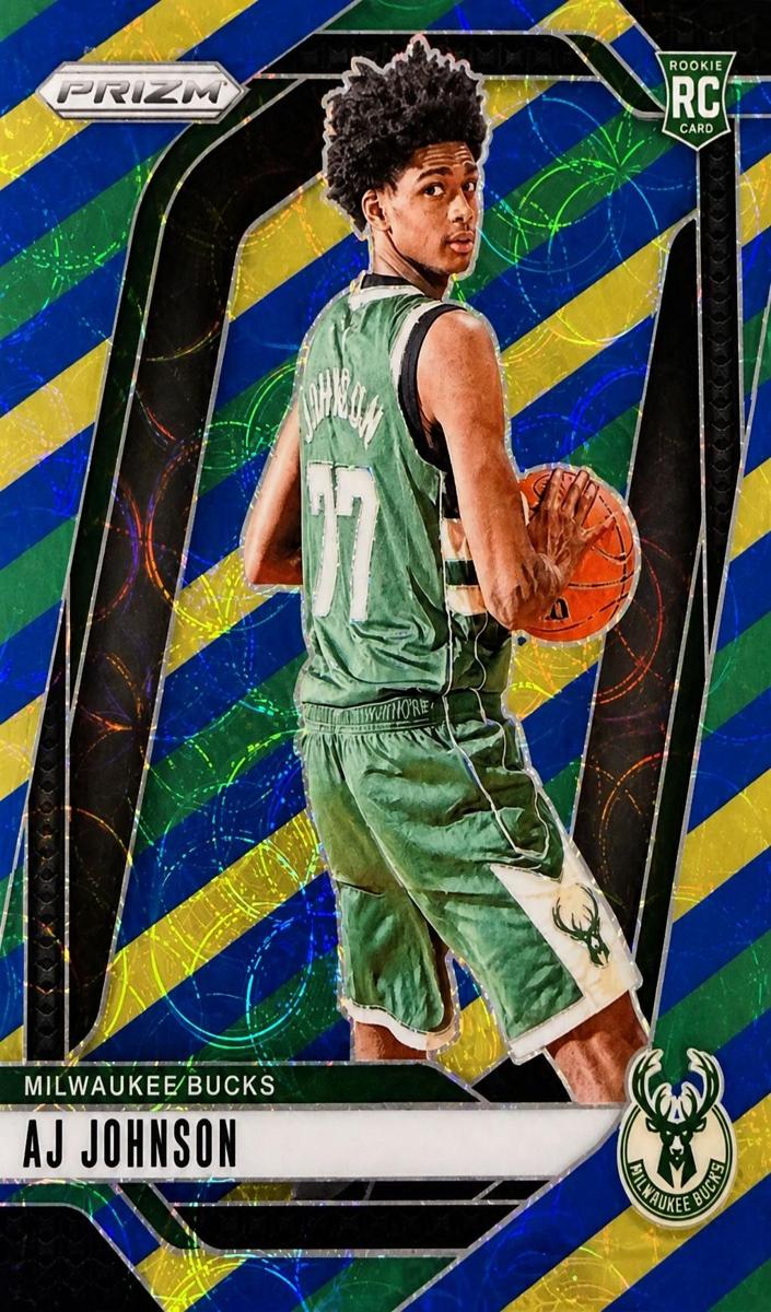 2024 Panini Prizm Basketball Choice Blue Yellow and Green AJ Johnson #251 PSA 10