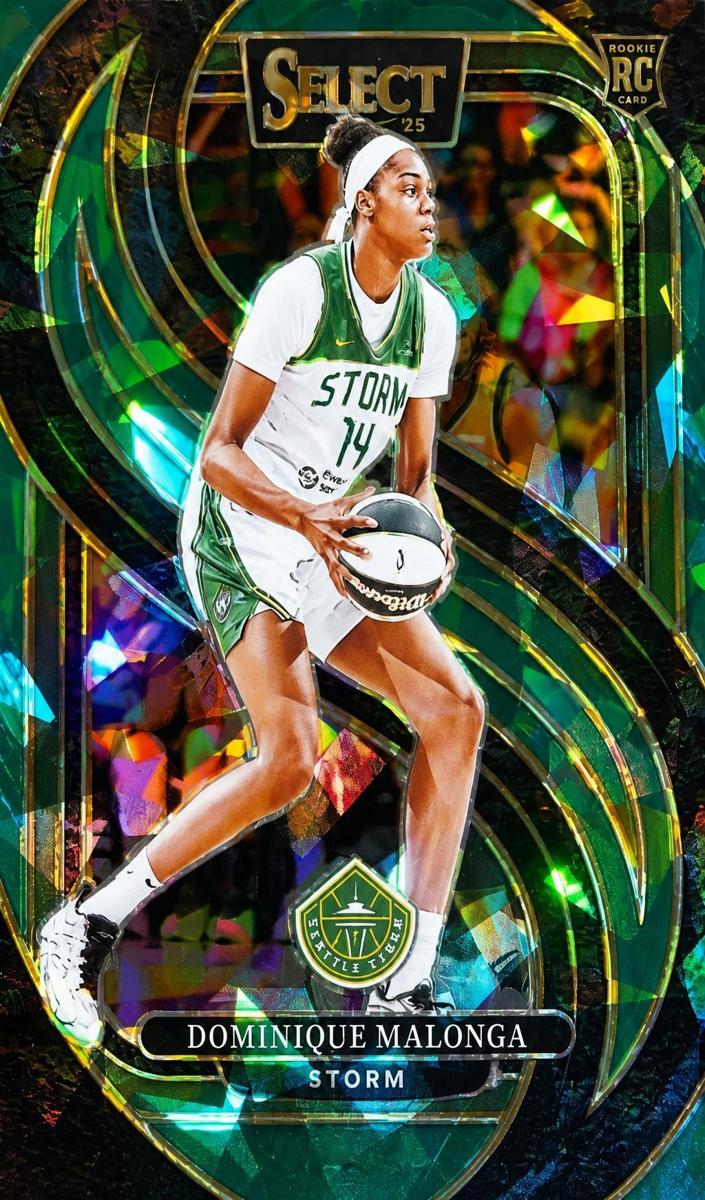2025 Panini Select WNBA Basketball Green Ice Dominique Malonga #150