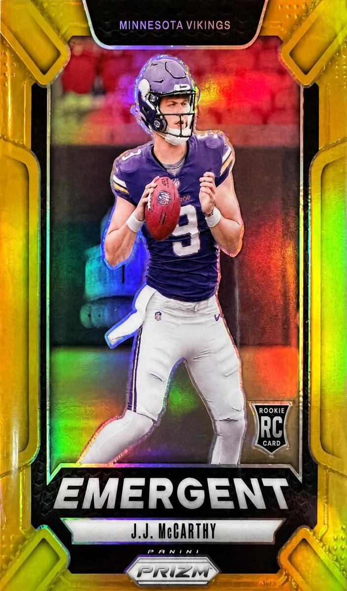 2024 Panini Prizm Football Gold J.J. McCarthy #19