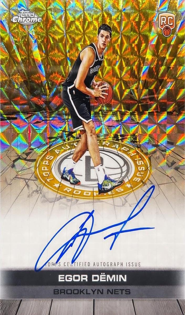 2025 Topps Chrome Basketball Geometric Gold Refractor Egor Demin #TCAR-ED
