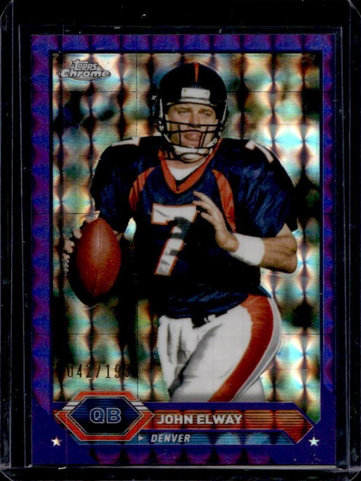 2023 Topps Composite Football Purple Geometric John Elway #7 PSA 9