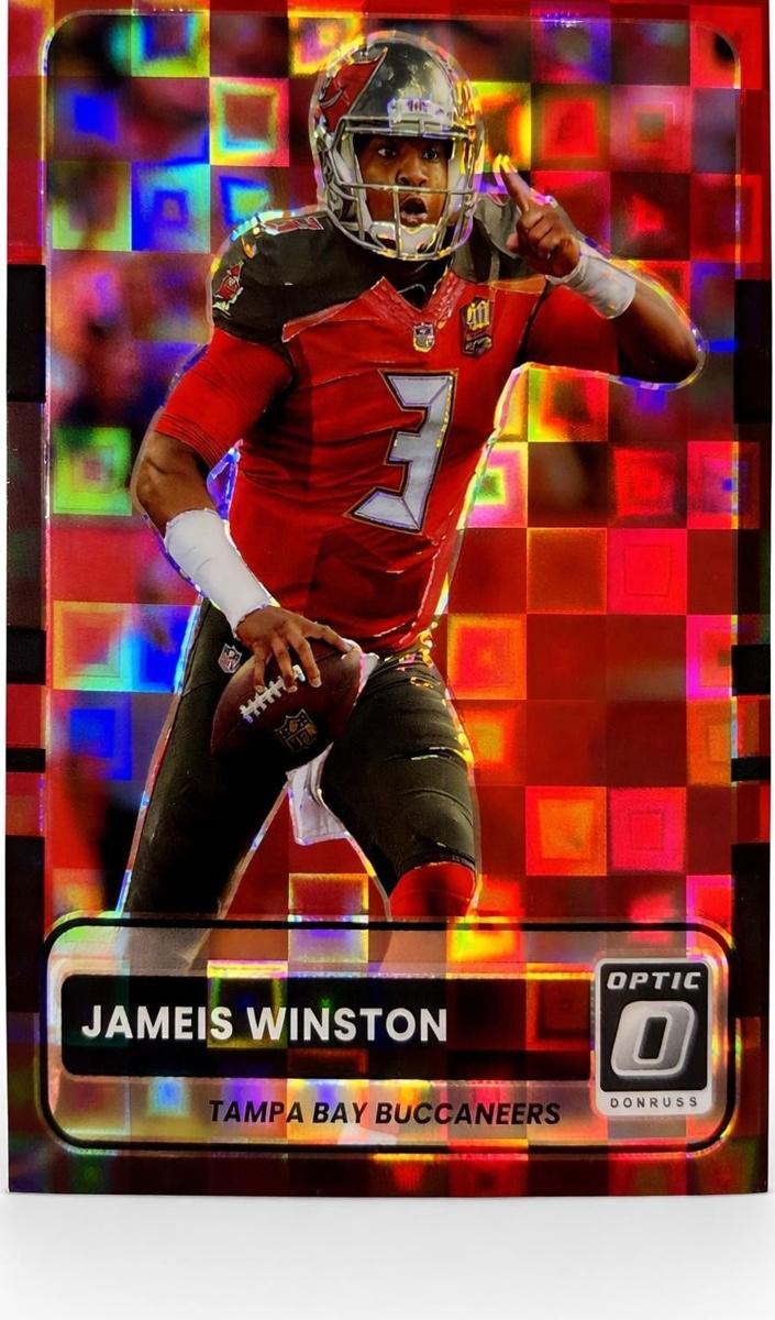 2025 Donruss Optic Football Black Pandora Jameis Winston #19 PSA 8