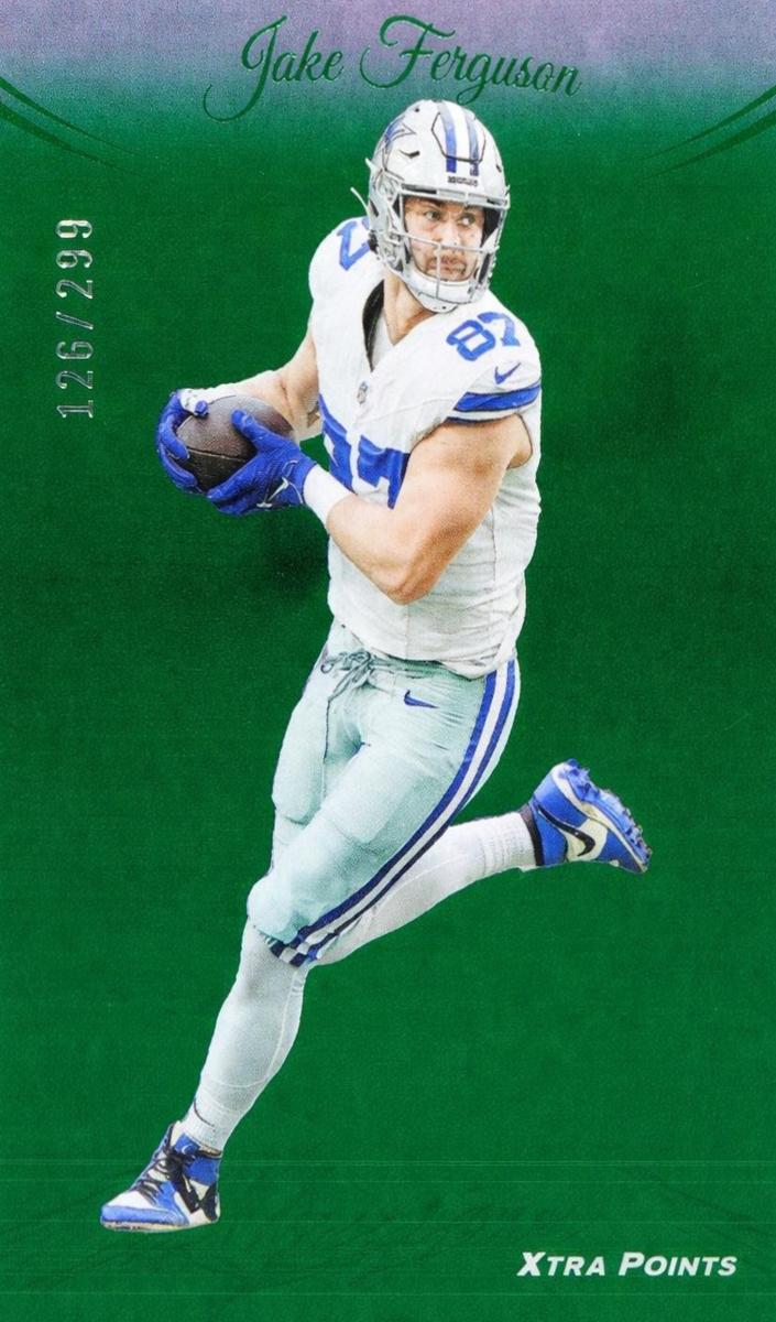 2024 Panini Prestige Football Green Xtra Points Jake Ferguson #77