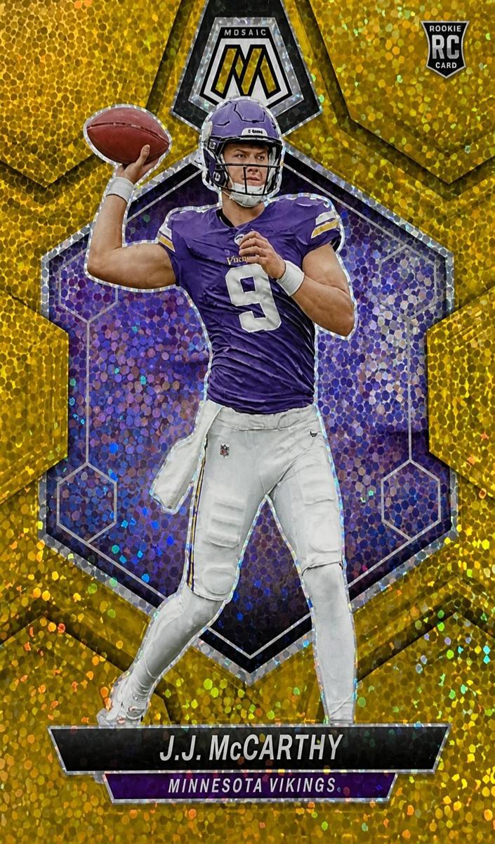 2024 Panini Mosaic Football Gold Sparkle J.J. McCarthy #310