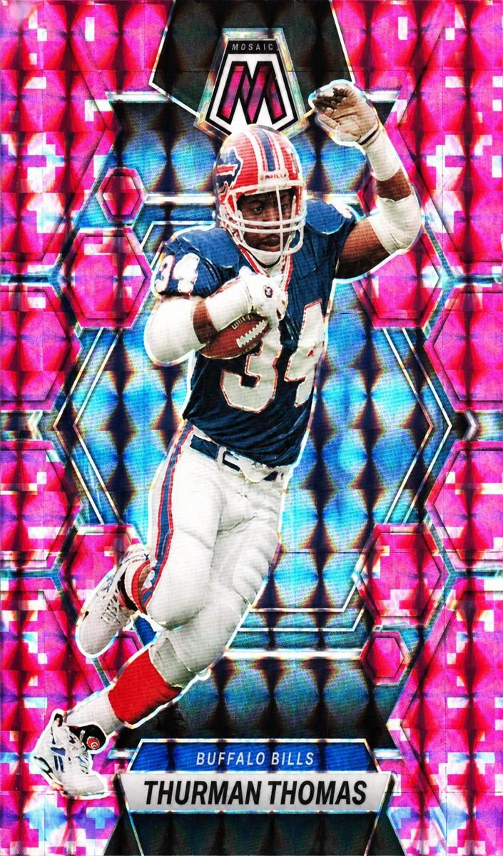 2023 Panini Mosaic Football Camo Pink Thurman Thomas #27