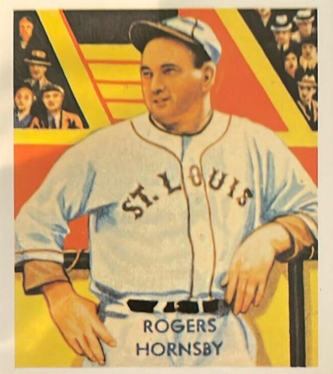1934 R327 National Chicle Diamond Stars Baseball Rogers Hornsby #44