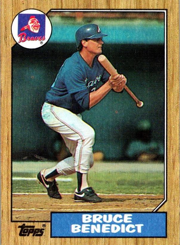 1987 Topps Baseball Bruce Benedict #186 PSA 9