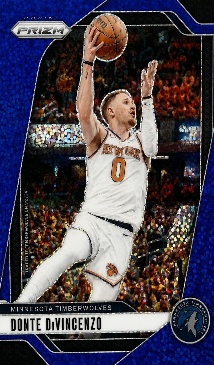 2024 Panini Prizm Basketball Blue Sparkle Donte DiVincenzo #51