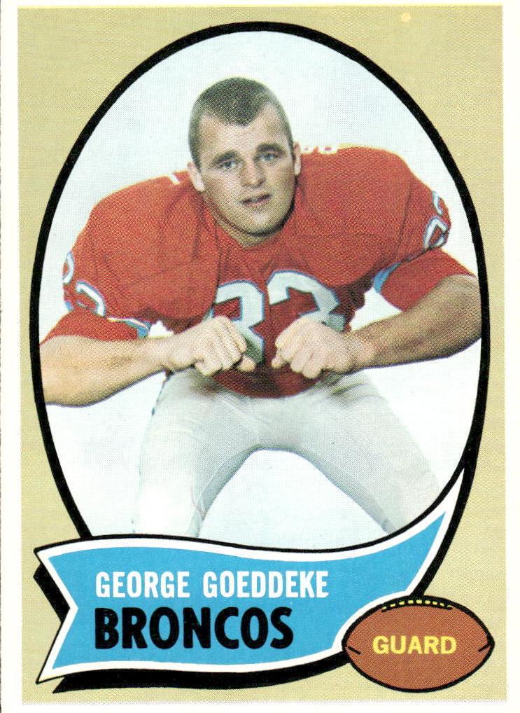1970 Topps Football George Goeddeke #257 PSA 8