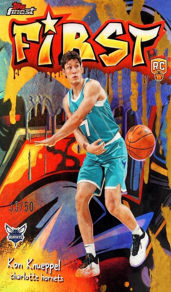 2025 Topps Finest Basketball Gold Refractor Kon Knueppel #F-4 PSA 9