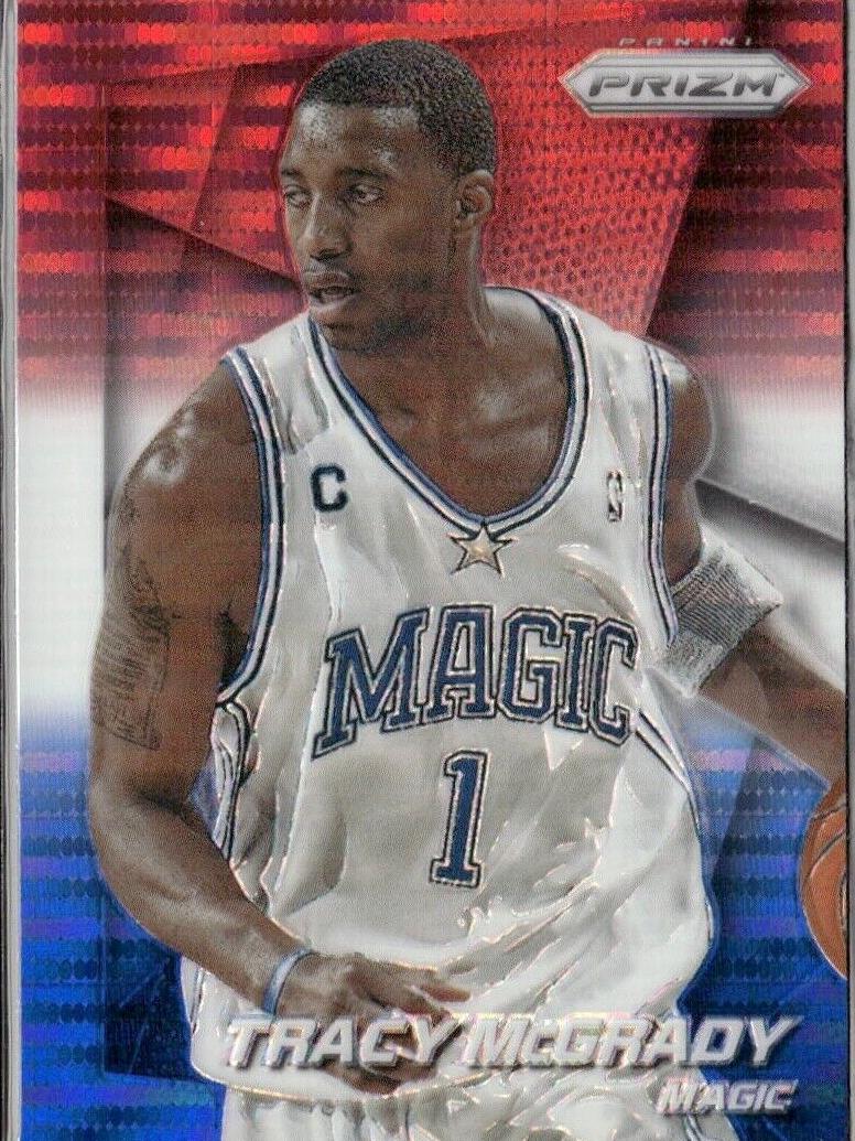 2014 Panini Prizm Basketball Red White Blue Pulsar Tracy McGrady #190 PSA 9