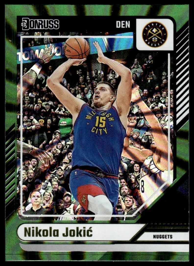 2024 Panini Donruss Basketball Holo Green Laser Nikola Jokic #188
