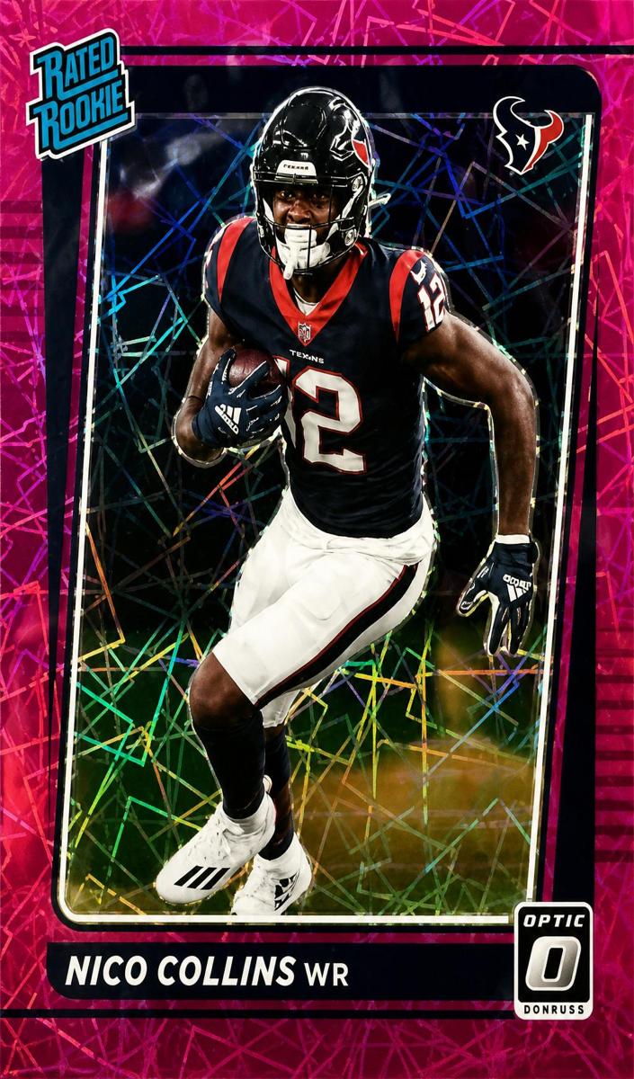 2021 Donruss Optic Football Pink Velocity Nico Collins #230 PSA 9
