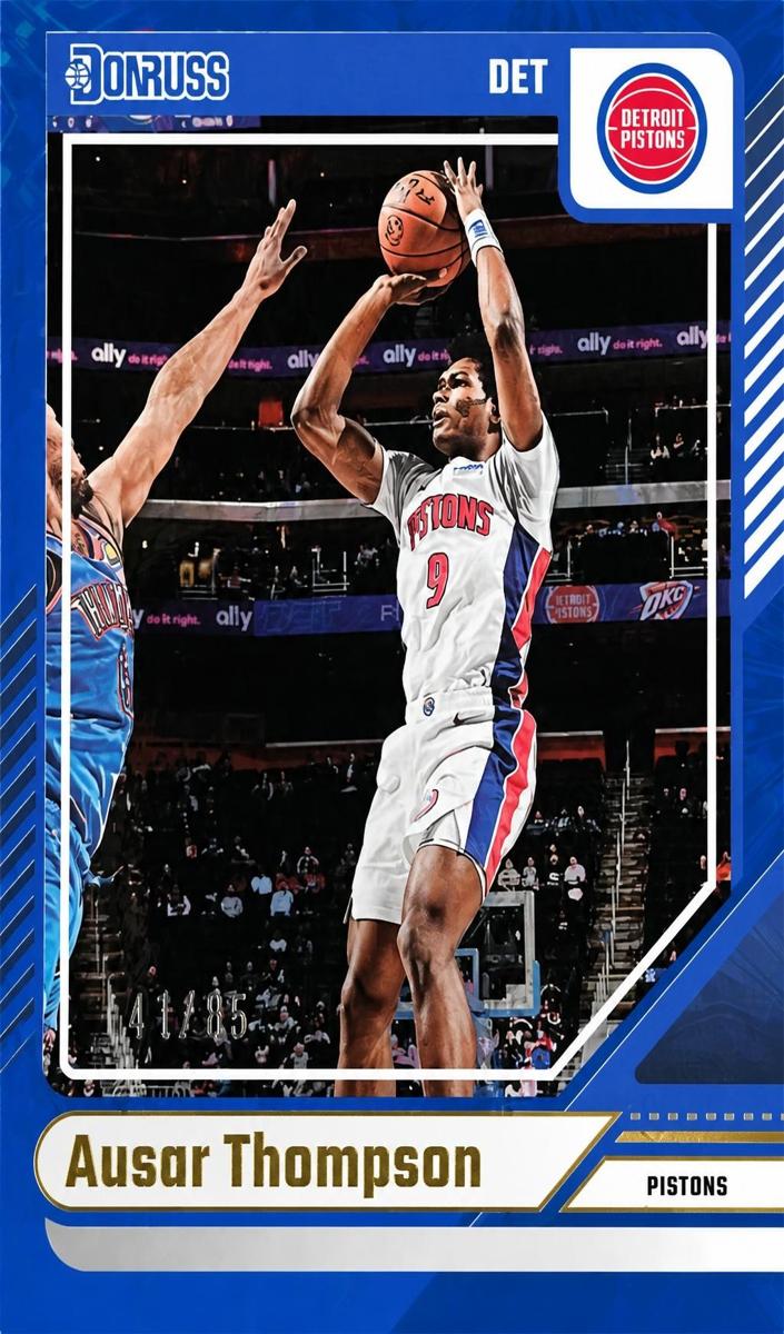 2024 Panini Donruss Basketball International Blue Fireworks Ausar Thompson #200