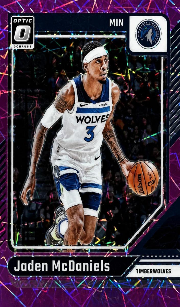2024 Donruss Optic Basketball Pink Velocity Jaden McDaniels #40