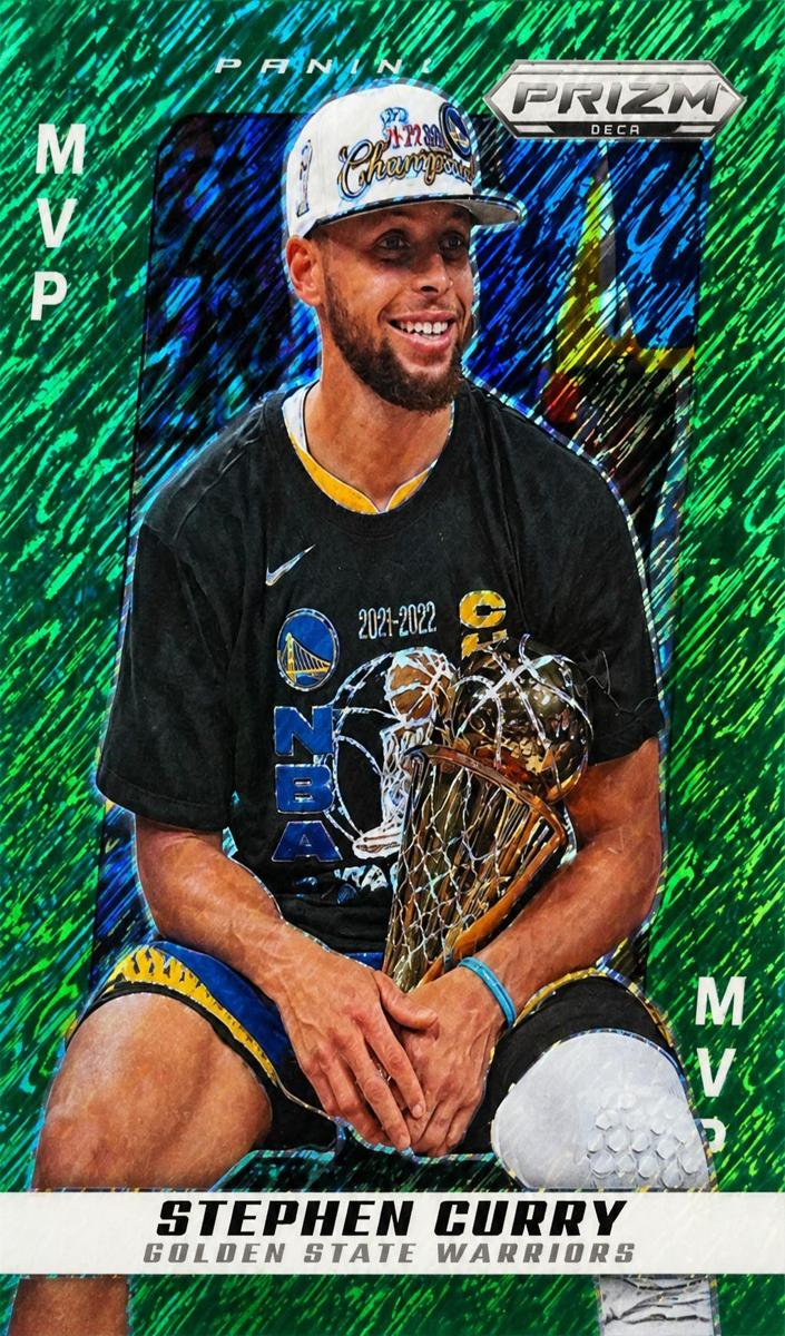 2024 Panini Prizm Deca Basketball Green Shimmer FOTL Stephen Curry #287