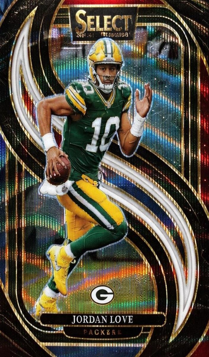 2024 Panini Select Football Tri-Color Jordan Love #172 PSA 9