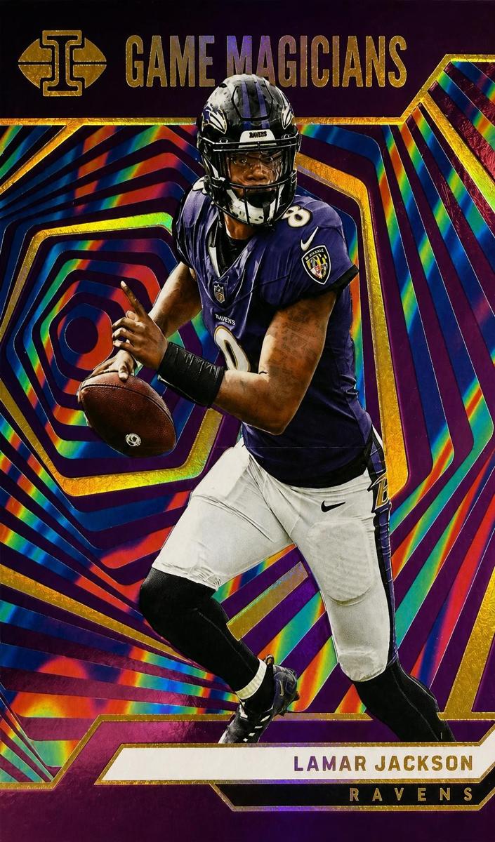 2024 Panini Illusions Football Purple Lamar Jackson #6 PSA 9
