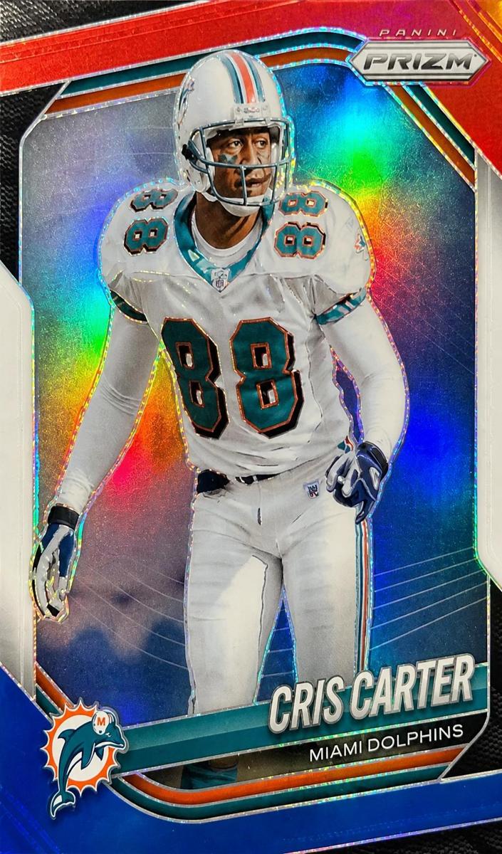 2025 Panini Prizm Football Red White and Blue Cris Carter #214