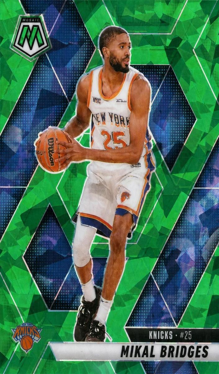 2024 Panini Mosaic Basketball Green Ice Mikal Bridges #41