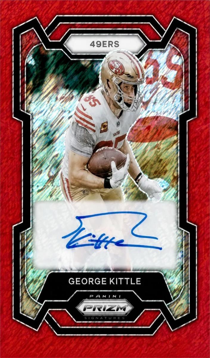 2023 Panini Prizm Football Red Shimmer George Kittle #271