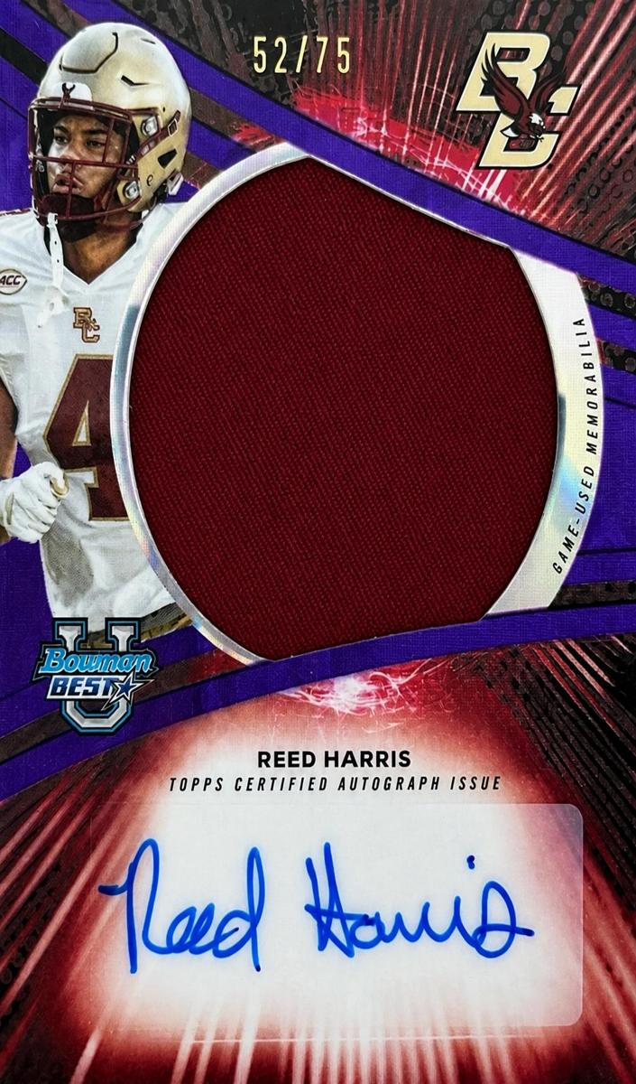 2025 Bowman Best University Football Purple Lava Refractor Reed Harris #JRA-RH