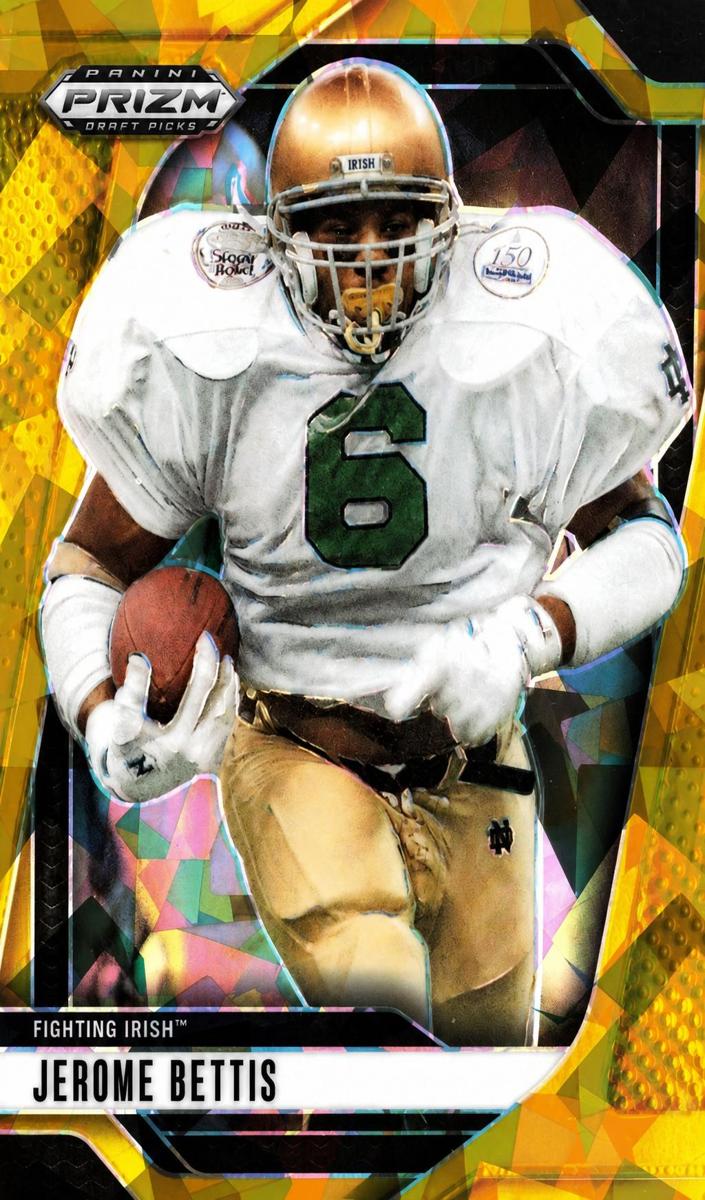 2025 Panini Prizm Draft Picks Football Gold Ice Jerome Bettis #185