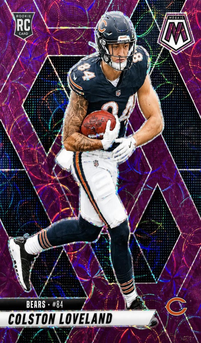 2025 Panini Mosaic Football Purple Scope Colston Loveland #304 PSA 10