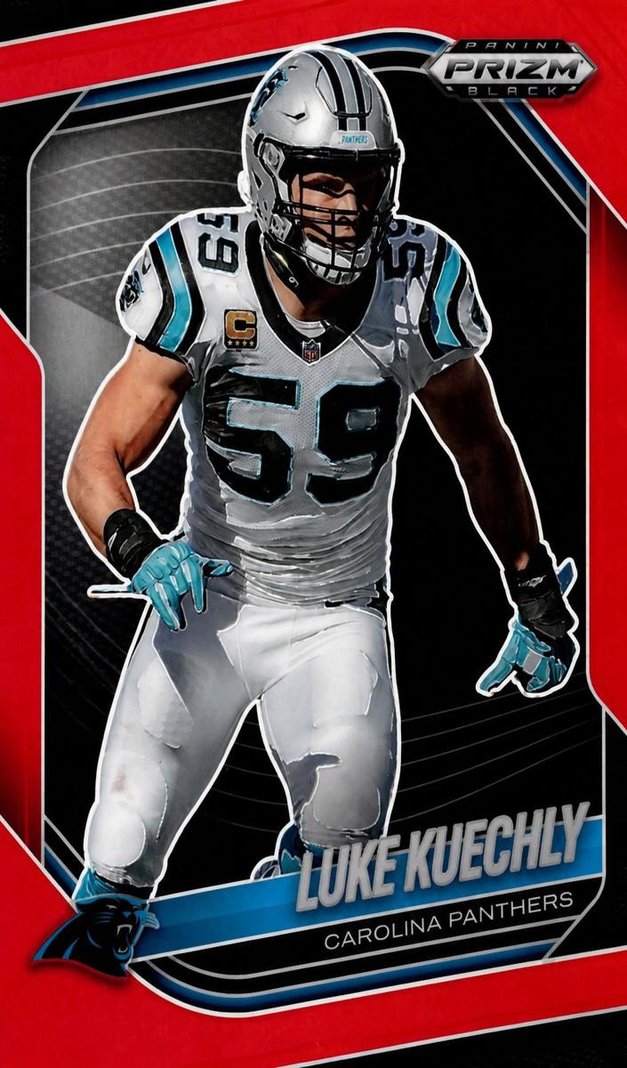 2025 Panini Prizm Black Football Red Luke Kuechly #18