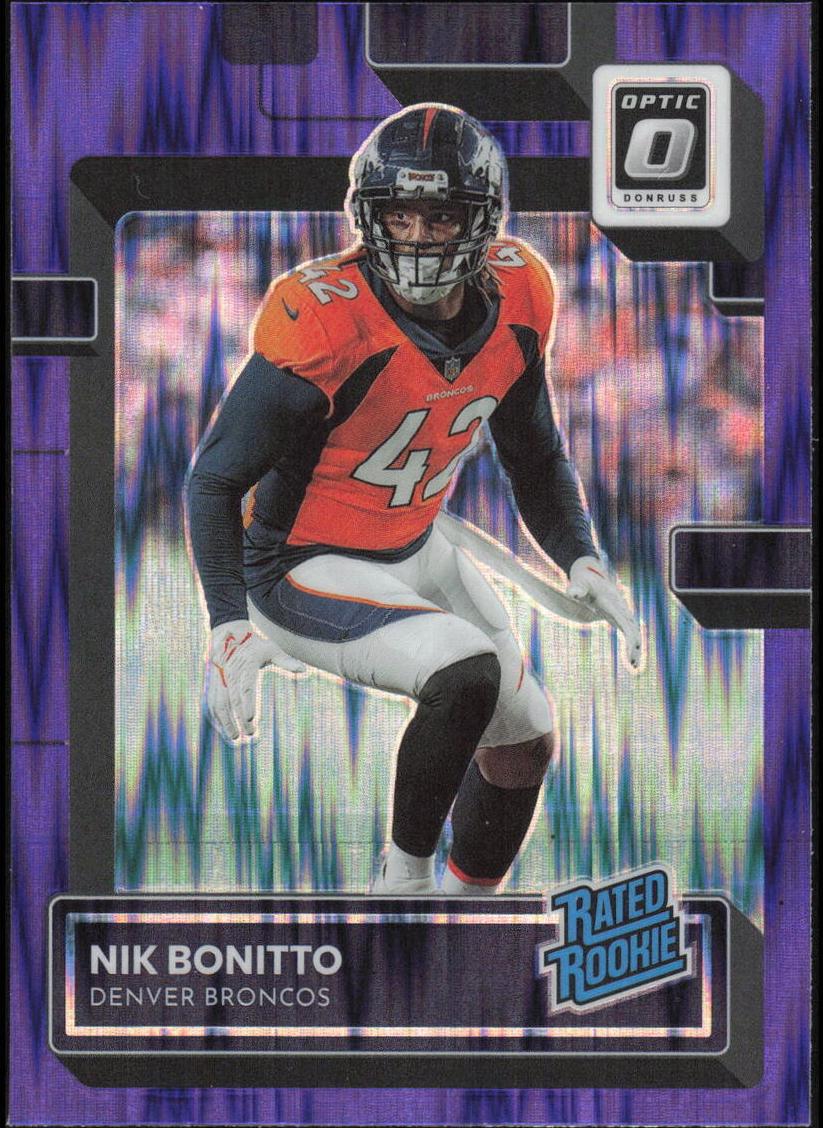 2022 Donruss Optic Football Purple Shock Nik Bonitto #270