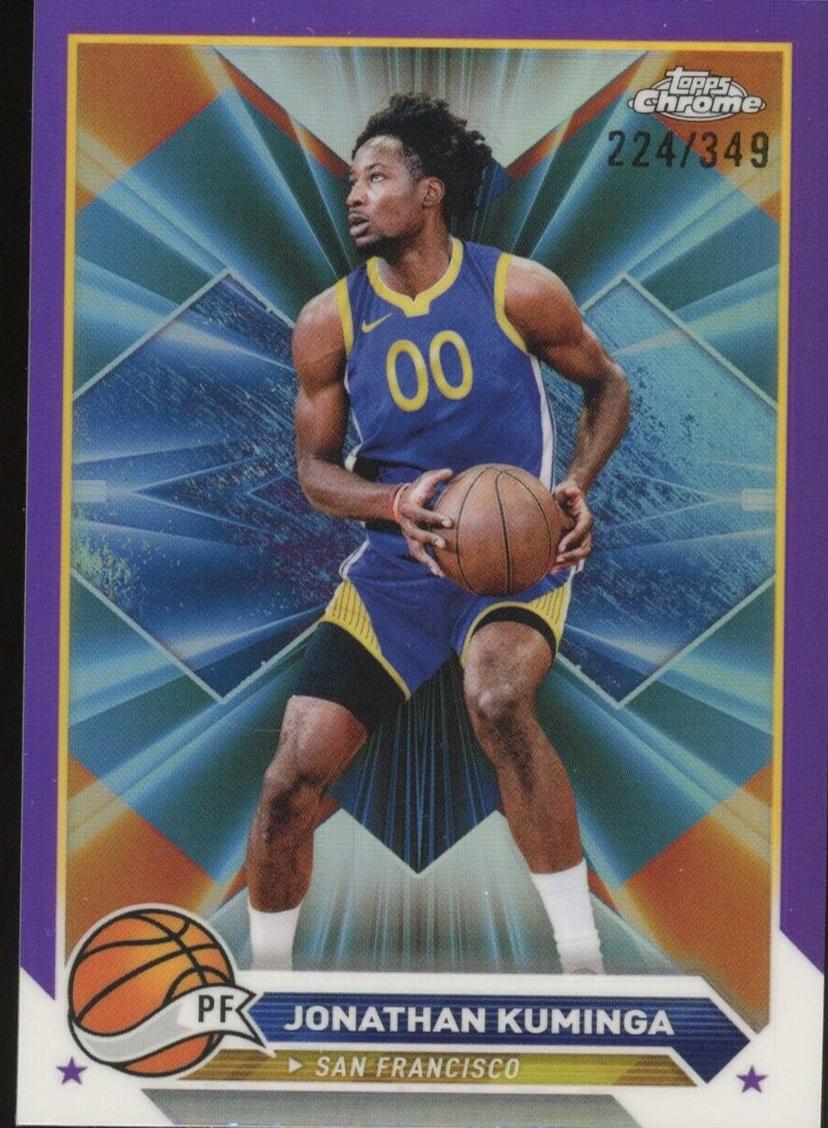 2023 Topps Chrome Basketball Purple Refractor Jonathan Kuminga #122