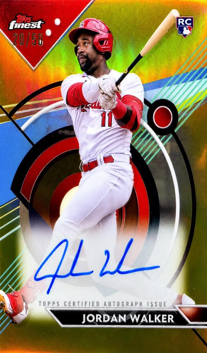 2023 Topps Finest Baseball Gold Jordan Walker #FA-JWA PSA 9