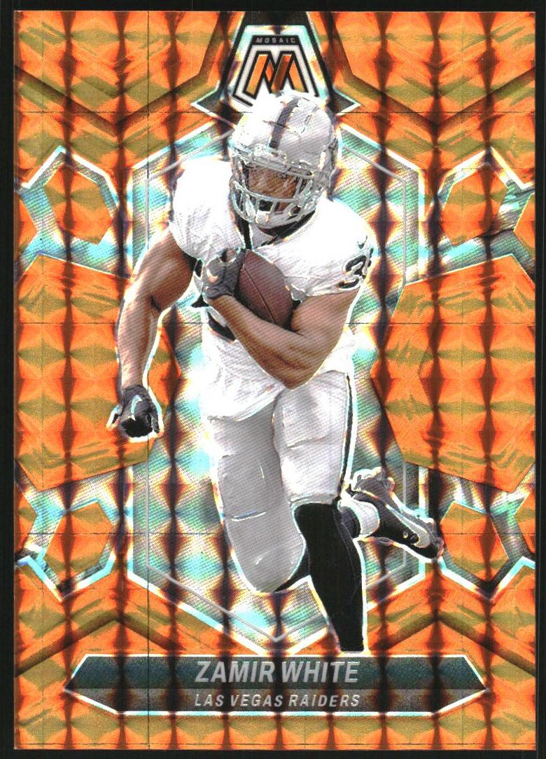 2024 Panini Mosaic Football Orange Zamir White #114