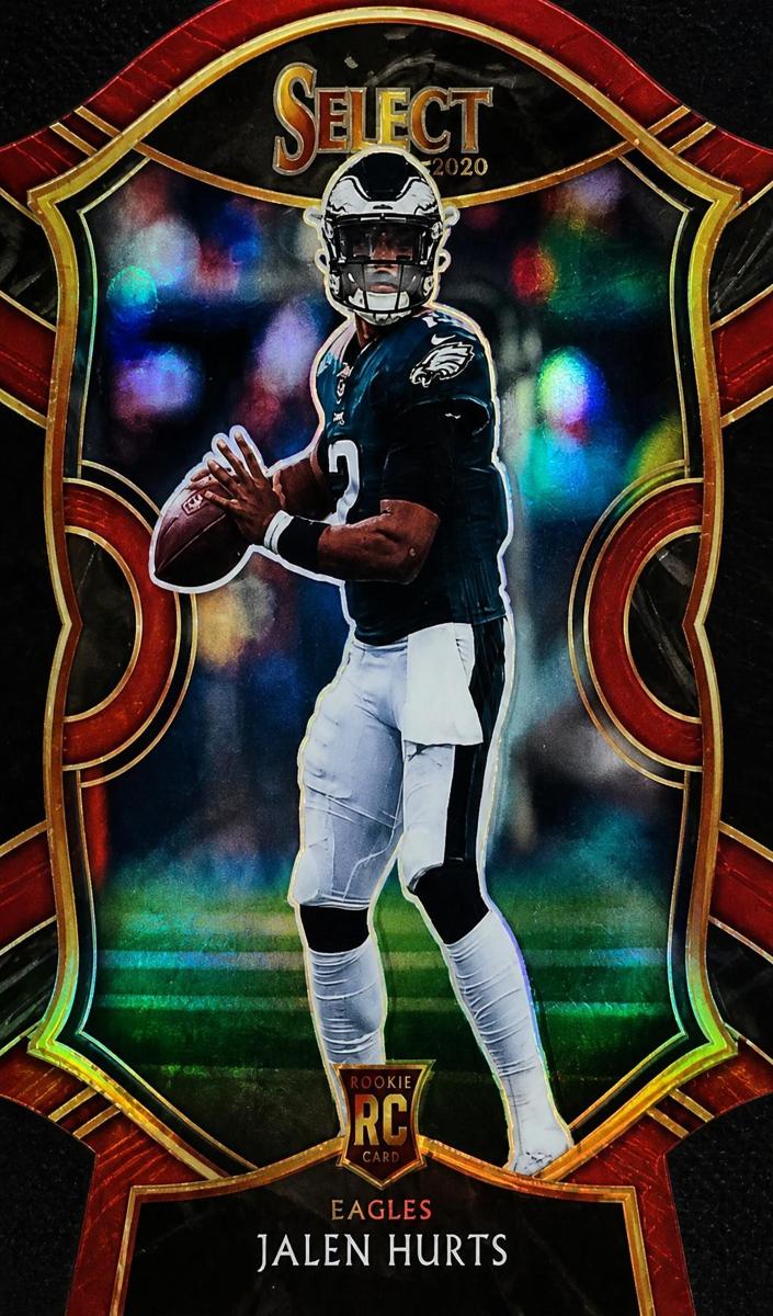 2020 Panini Select Football Die-Cut Maroon Prizm Jalen Hurts #50 PSA 9