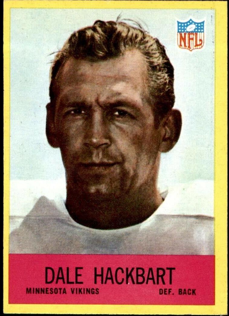 1967 Philadelphia Football Dale Hackbart #102
