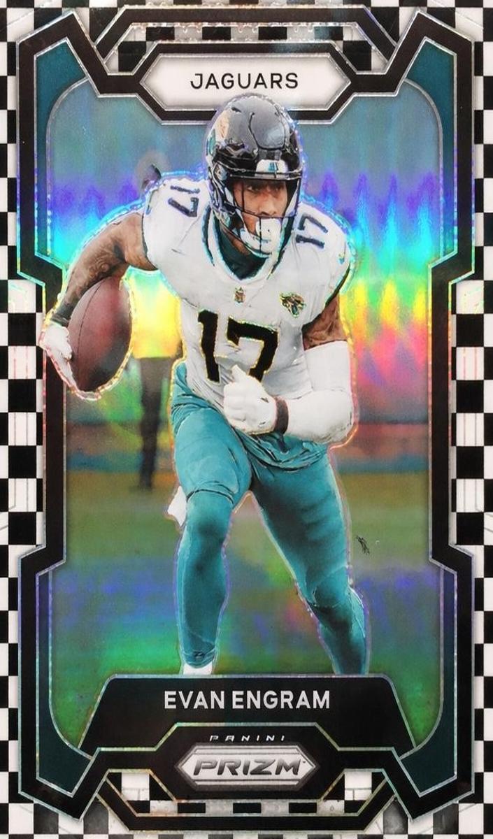2023 Panini Prizm Football Black and White Checker Evan Engram #135 PSA 9
