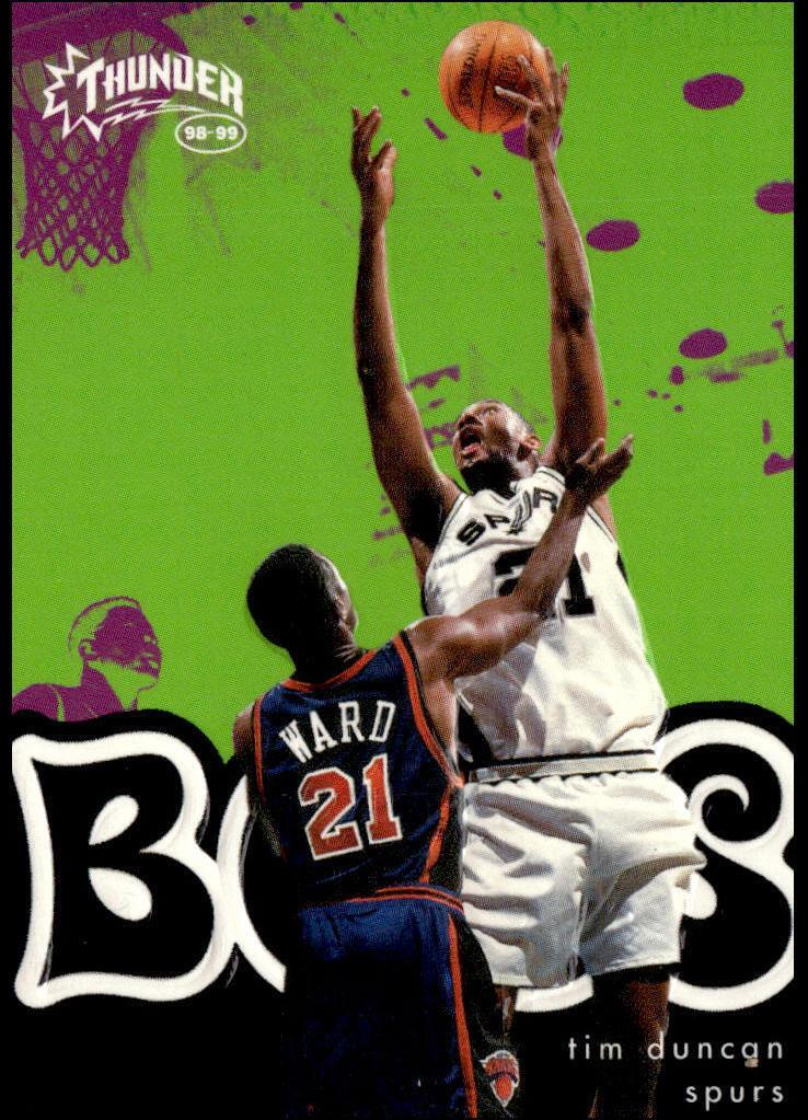 1998 Skybox Thunder Basketball Tim Duncan #3 PSA 8