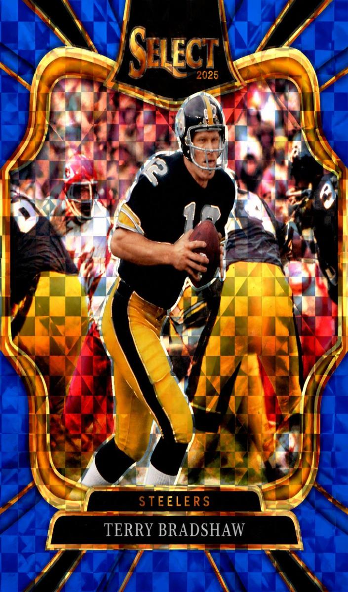 2025 Panini Select Football Blue Terry Bradshaw #500