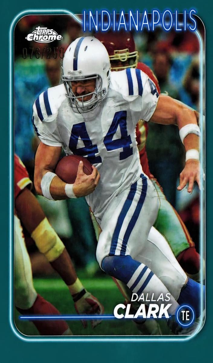 2024 Topps Chrome Football Teal Refractor Dallas Clark #88