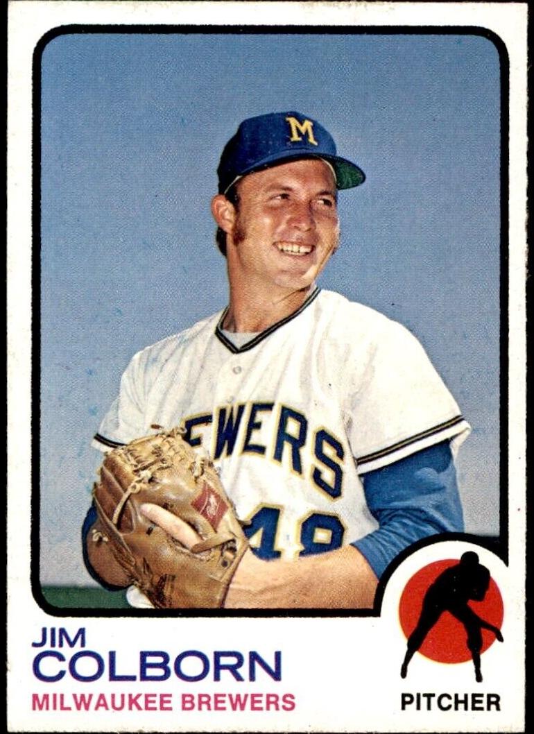 1973 Topps Baseball Jim Colborn #408 PSA 8.5