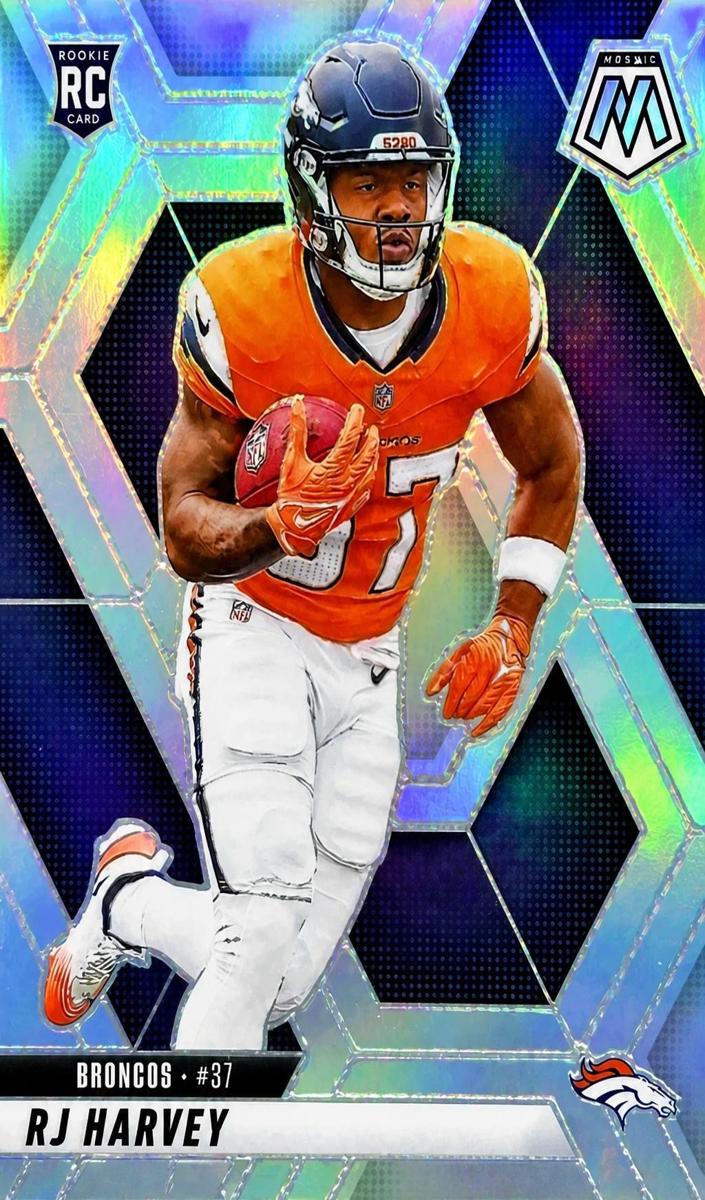 2025 Panini Mosaic Football Silver RJ Harvey #375