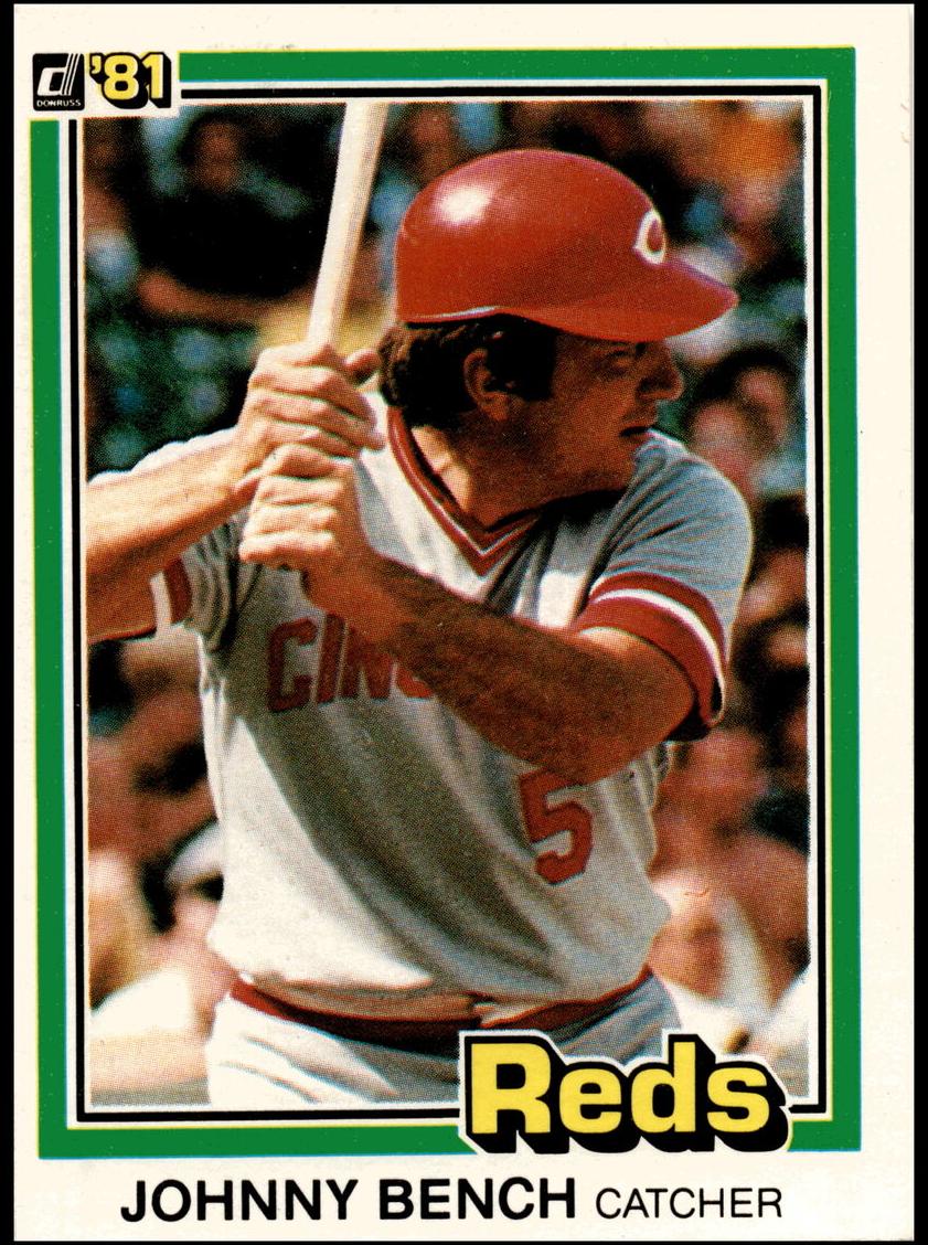 1981 Donruss Baseball Johnny Bench #62 PSA 9