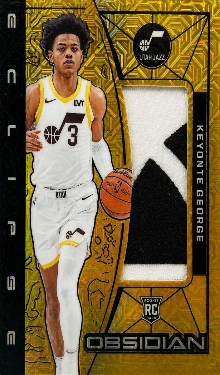 2023 Panini Obsidian Basketball Gold Flood Keyonte George #EM-KGE PSA 9