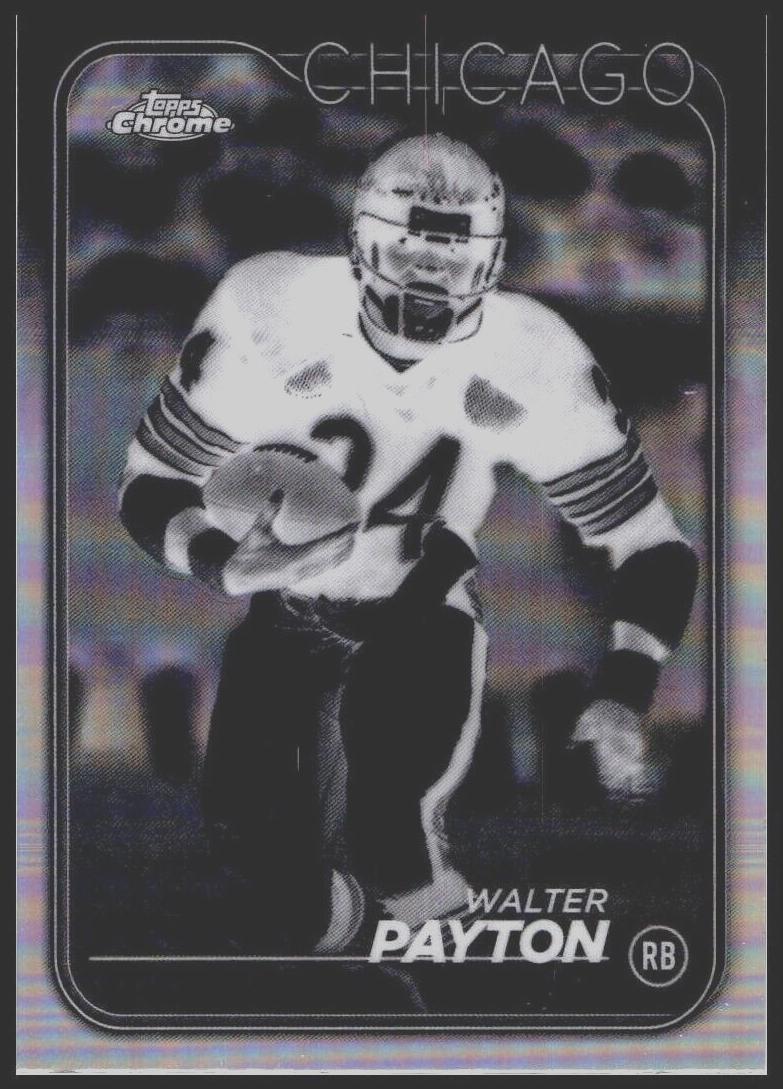 2024 Topps Chrome Football Negative Refractor Walter Payton #23 SGC 10