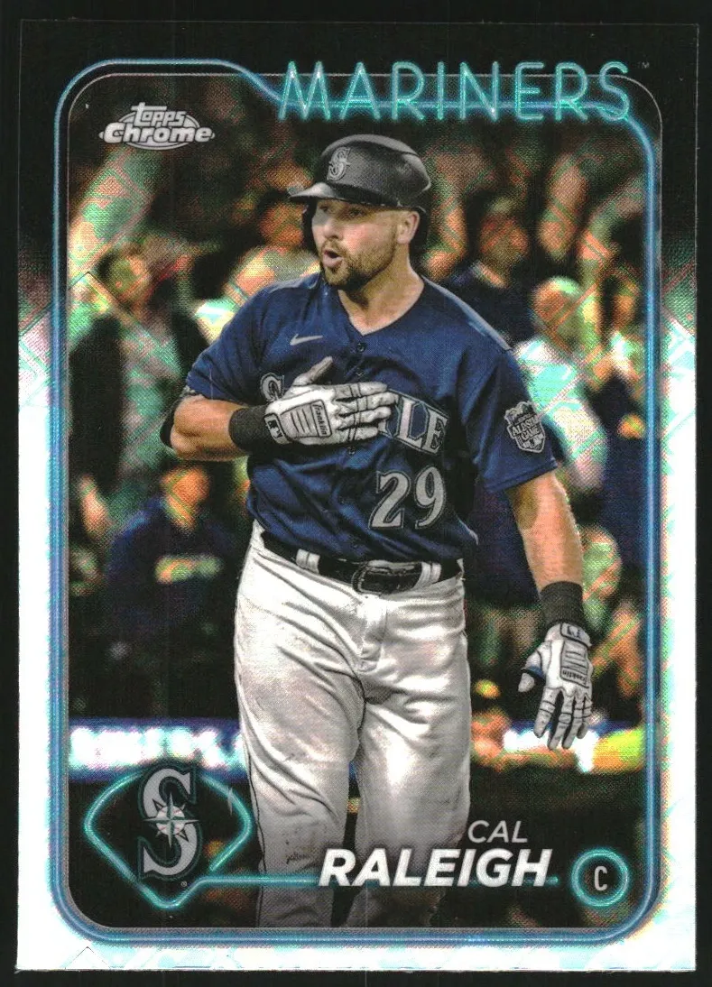 2024 Topps Chrome Logofractor Baseball Cal Raleigh #119 PSA 9