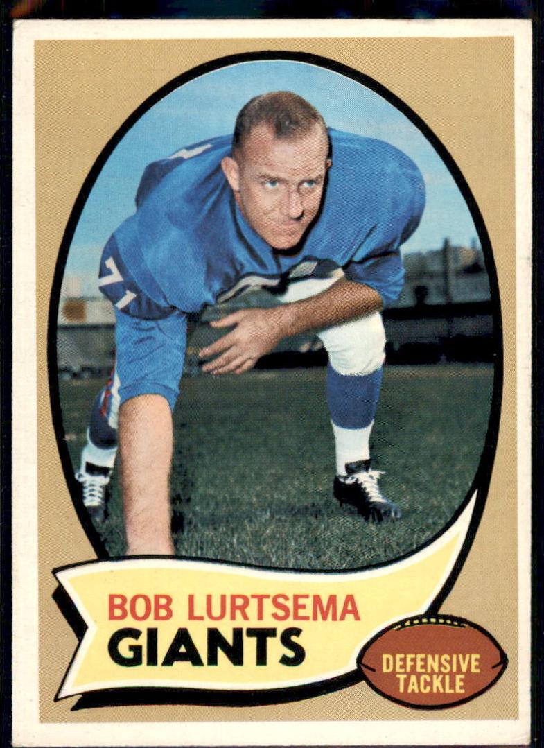 1970 Topps Football Bob Lurtsema #197 PSA 8