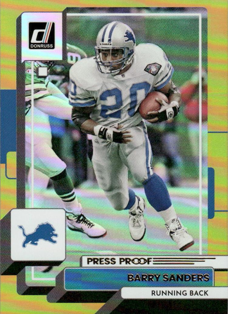 2022 Panini Donruss Football Press Proof Premium Barry Sanders #93