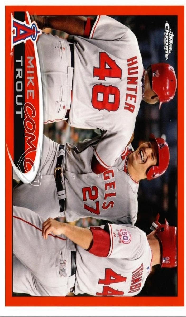 2012 Topps Chrome Baseball Orange Refractor Mike Trout #144
